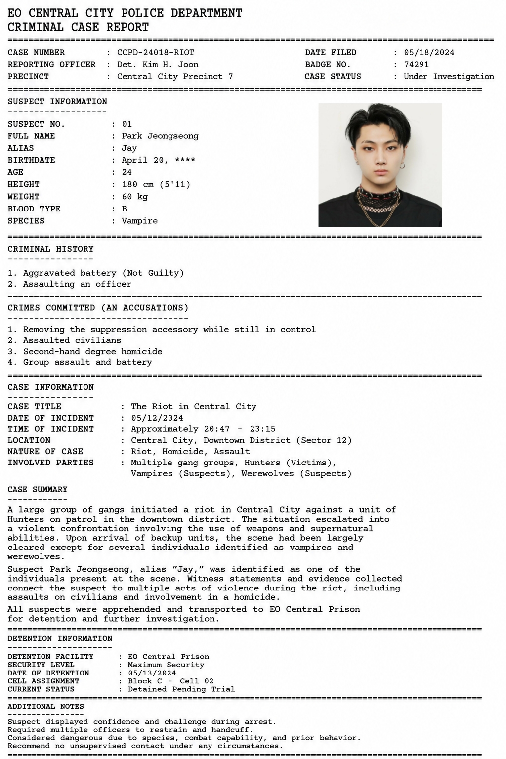 Suspect no. 1